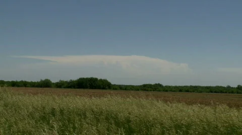 Distant Severe Thunderstorm (Supercell) Stock Footage 361973