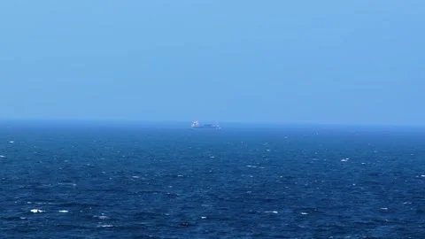 Distant Ships and Rocky Coast Near Nojimazaki, Japan Stock Footage 342265945