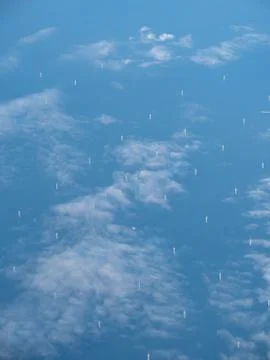 A distant off-shore as seen from the sky Foto stock