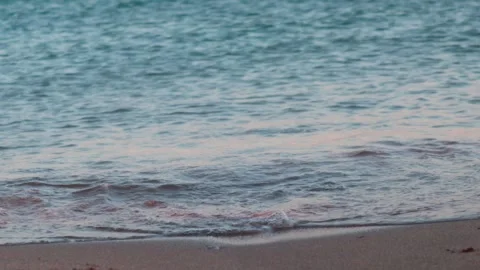 A distant shot of sea waves with a background of blue sky Stock Footage 250964111