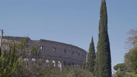 Distant sight of Colosseum Video stock 163042929