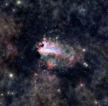 Distant space nebula Foto stock