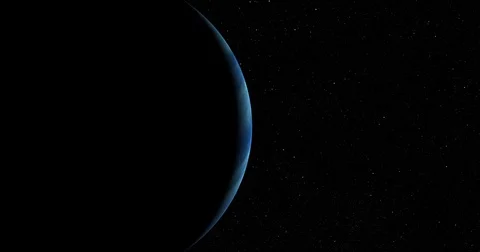 A distant sun illuminates Planet 9, a hypothetical gas giant Stock Footage 78128786