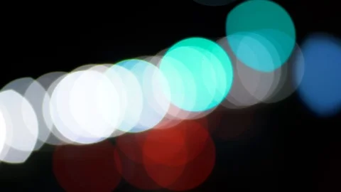 Distant Traffic Lights Bokeh Stock Footage 124425109