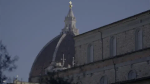 – A distant from very far of the famous cathedral dome. Stock Footage 299854690