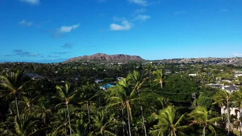 Distant View of Diamond Head O'ahu Hawaii Vidéo 323424523