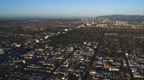 Distant view of downtown Los Angeles. Shot in 2010. Stock Footage 59111732
