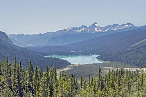 Distant View of Emerald Lake Stock Photos