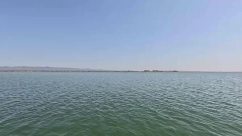 Distant view of the horizon from boat on Kaptai Lake Rangamati Chittagong B.. Stock Footage 272147177