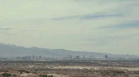 Distant View of the Las Vegas Strip Skyline Video stock 18985154