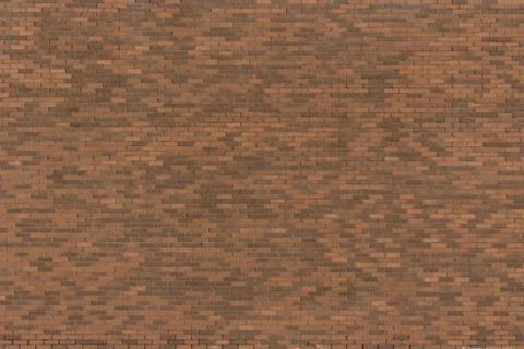 Distant View of Light and Dark Brown Brick Wall 写真素材