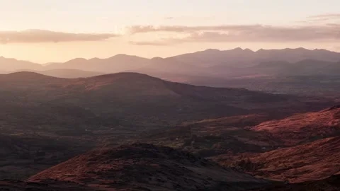 A distant view of multiple mountain ranges in Killarney National Park Stock Footage 316976034