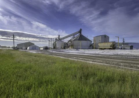 Distant View of a Potash Mine in Saskatchewan Stock Photos