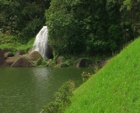 Distant Waterfall Stock Footage 118485