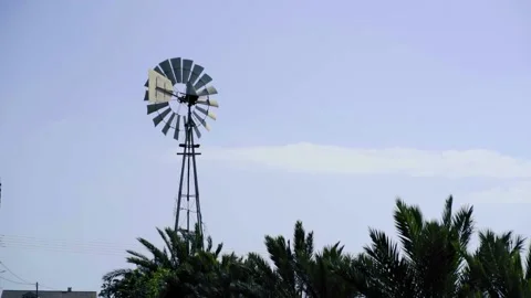 Distant wind turbine Stock Footage 152216967