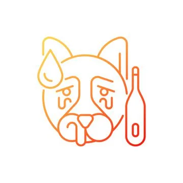 Distemper gradient linear vector icon Stock Illustration