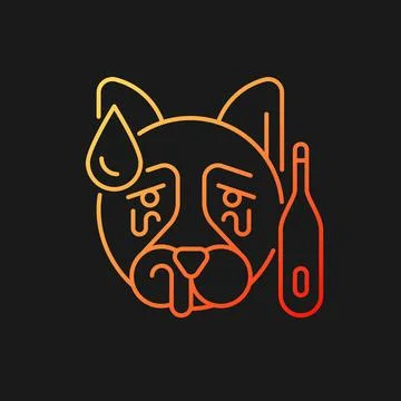Distemper gradient vector icon for dark theme Stock Illustration