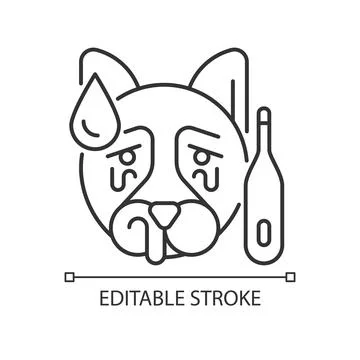 Distemper linear icon Stock Illustration