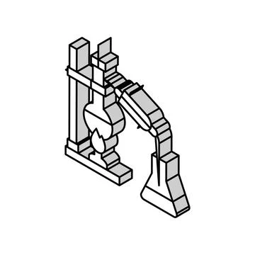 Distillation apparatus engineer isometric icon vector illustration Stock Illustration