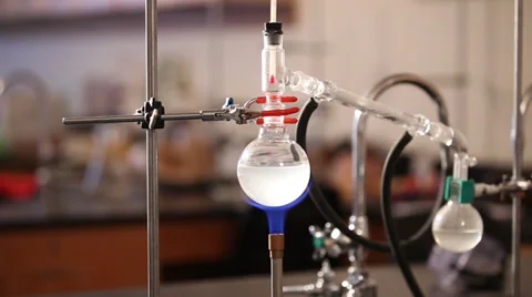 Distillation in a Laboratory Setting Stock Footage 38052136