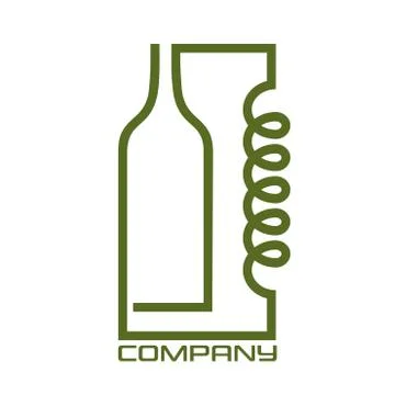 Distiller and bottle logo Stock Illustration
