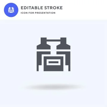 Distillery icon vector, filled flat sign, solid pictogram isolated on white,  스톡 일러스트