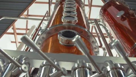 Distilling equipment Stock Footage