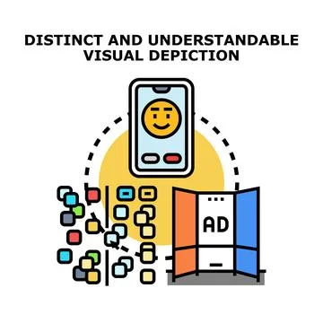Distinct and understandable visual depiction concept イラスト素材