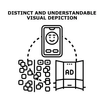 Distinct and understandable visual depiction concept Stock Illustration