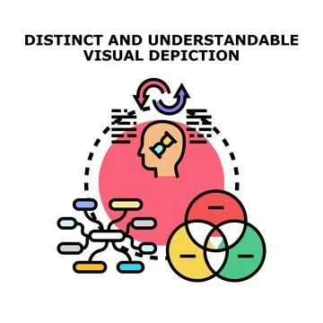 Distinct and understandable visual depiction concept developing Stock Illustration