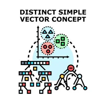 Distinct simple vector data organization concept Illustrazione stock