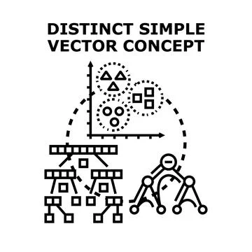 Distinct simple vector data organization concept Stock Illustration