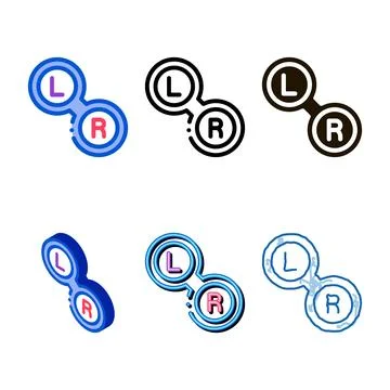 Distinctive edition form left and right lens icon vector outline Ilustración de archivo
