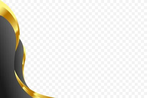 Distinctive wavy vector background in Black and gold for elegant footer and.. Stock-Illustration
