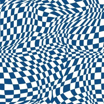 Distort Black Halftone Square Background, vector cell pattern Stock Illustration