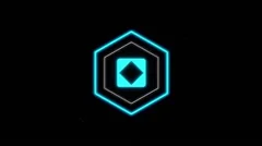 Distort Glitch Hex Logo Reveal Intro - Distorted Video Logo Sting Animation Stock After Effects
