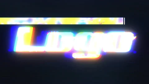 Distort Glitch Logo Reveal After Effects stock