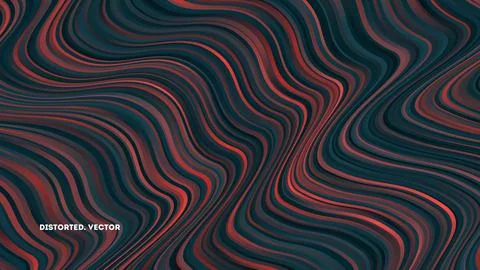 Distort Stripes Pattern Vector Colorful Red Blue Gradient Abstract Background Stockillustratie