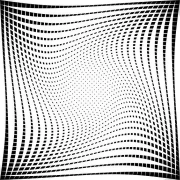 Distorted abstract grid, mesh background, intersecting lines Stock Illustration