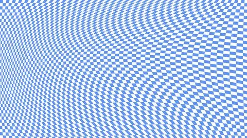 Distorted and wavy checkered pattern of blue and white for an abstract geom.. Stock Illustration