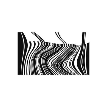 Distorted barcode lines creating abstract data pattern Stock-Illustration