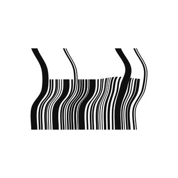 Distorted barcode lines creating abstract data flow Stock-Illustration