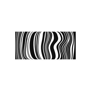 Distorted barcode stripes creating abstract data disruption 스톡 일러스트