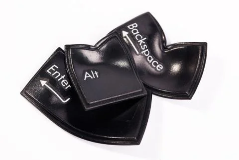 Distorted black keys Stock Photos