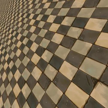 Distorted brown checkered background イラスト素材