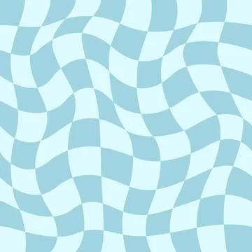Distorted checkered Groovy hippie background. Retro style psychedelic pattern. Stock Illustration