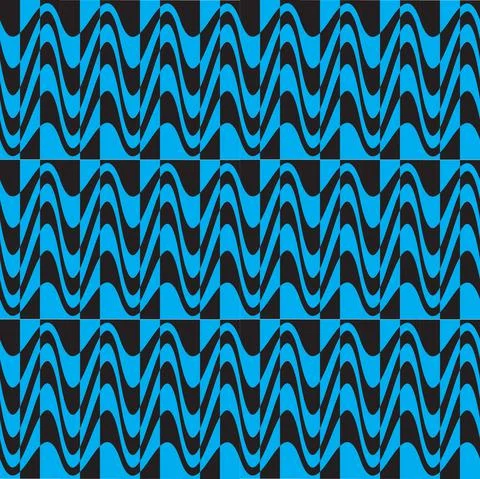 Distorted checkered pattern. Modern distortion wave background. Vector イラスト素材