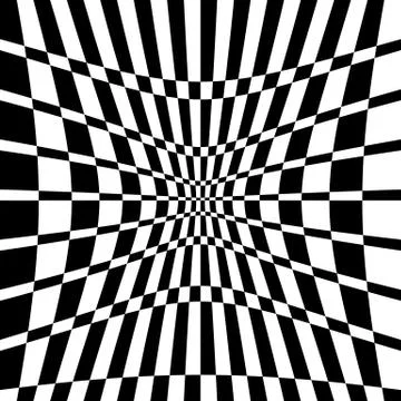 Distorted chequered (checkered) pattern with rectangles and squares イラスト素材