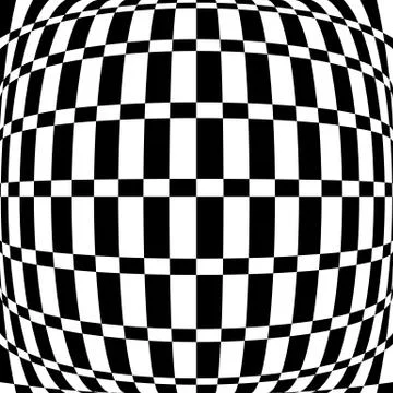 Distorted chequered (checkered) pattern with rectangles and squares イラスト素材