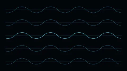 Distorted Current Waveform Repeats Through Its Harmonic Cycle Stock-Footage 344513483